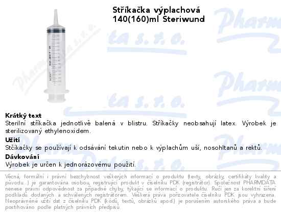 StĹ™Ă­kaÄŤka vĂ˝plachovĂˇ 140(160)ml Steriwund