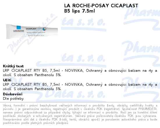 LA ROCHE-POSAY CICAPLAST lips B5 7.5ml