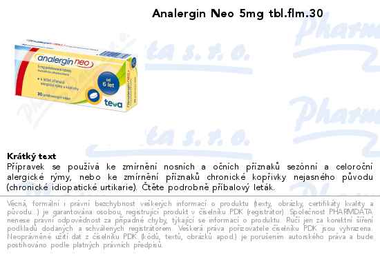 Analergin Neo 5mg tbl.flm.30