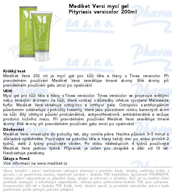Mediket Versi mycĂ­ gel Pityriasis versicolor 200ml