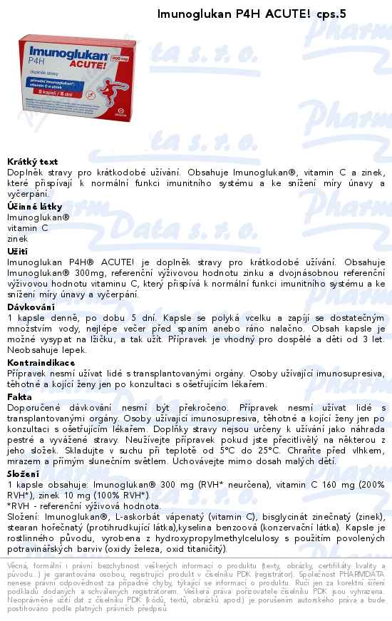 Imunoglukan P4H ACUTE! cps.5