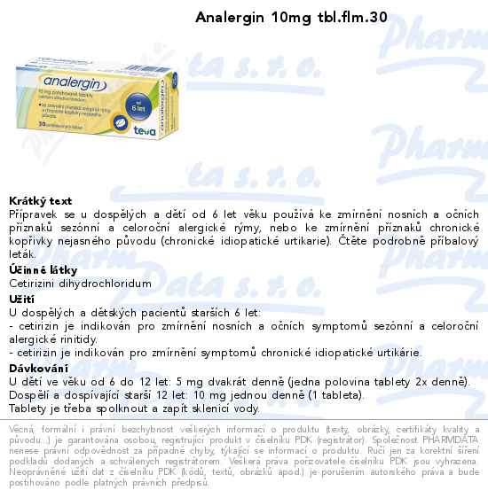 Analergin 10mg tbl.flm.30