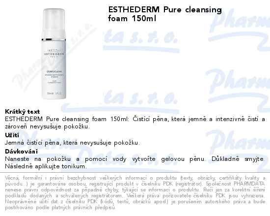 ESTHEDERM Pure cleansing foam 150ml