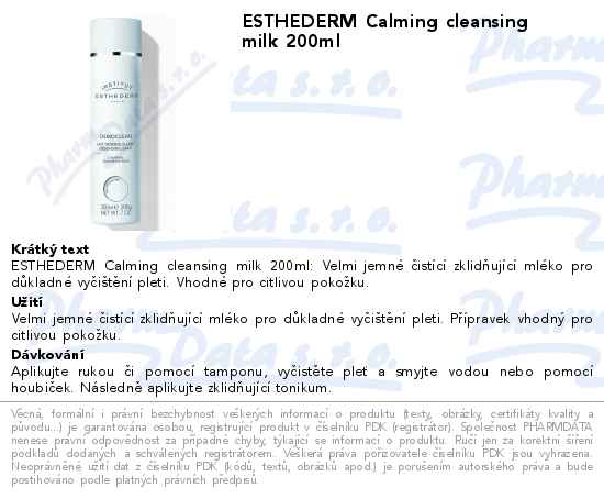 ESTHEDERM Calming cleansing milk 200ml