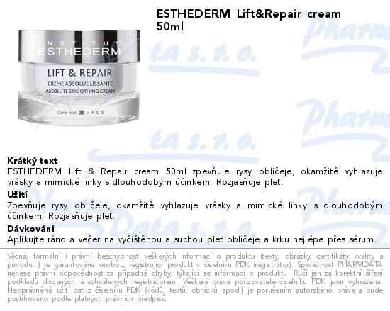 ESTHEDERM Lift&Repair cream 50ml