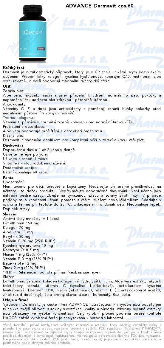 ADVANCE Dermavit cps.60