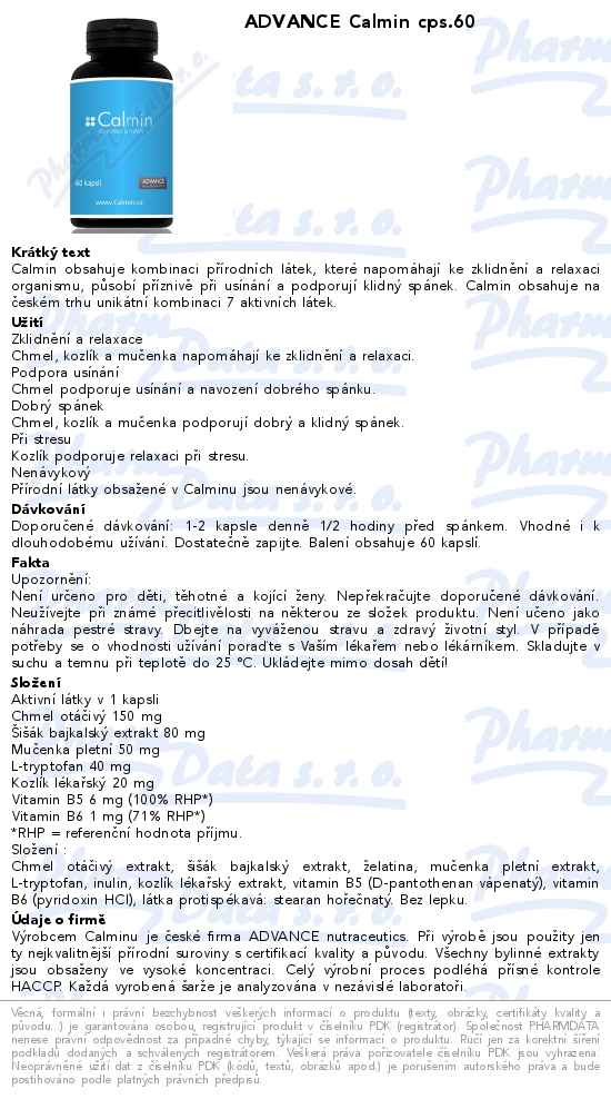 ADVANCE Calmin cps.60