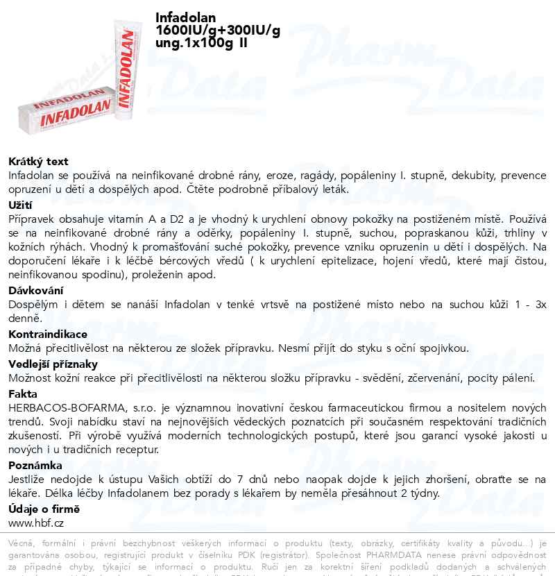 Infadolan 1600IU/g+300IU/g ung.1x100g II