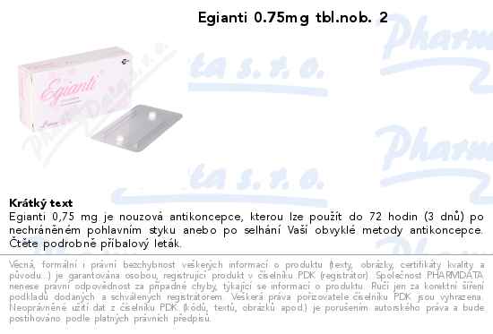 Egianti 0.75mg tbl.nob. 2