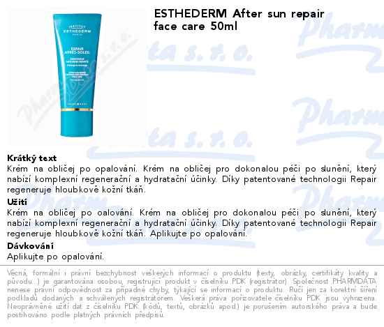 ESTHEDERM After sun repair face care 50ml