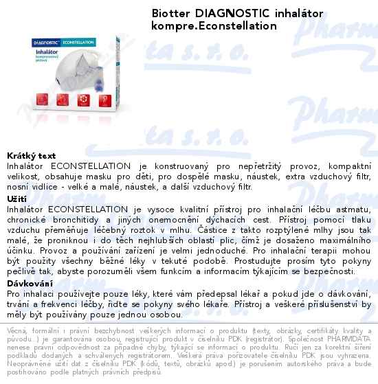 Biotter DIAGNOSTIC inhalĂˇtor kompre.Econstellation