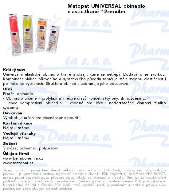 Matopat UNIVERSAL obinadlo elastic.tkanĂ© 12cmx4m