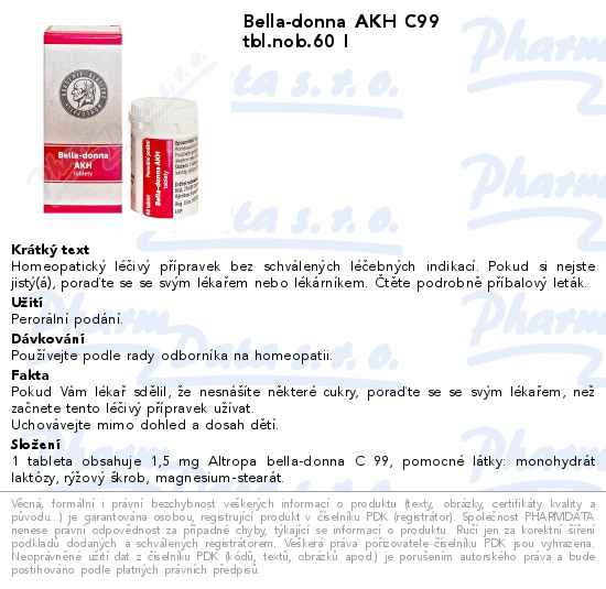 Bella-donna AKH C99 tbl.nob.60 I