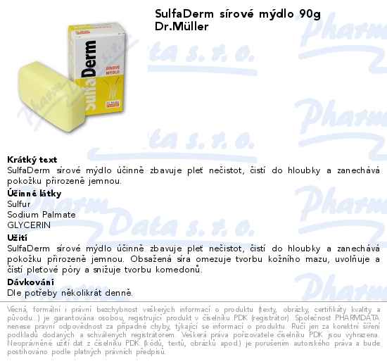 SulfaDerm sĂ­rovĂ© mĂ˝dlo 90g Dr.MĂĽller