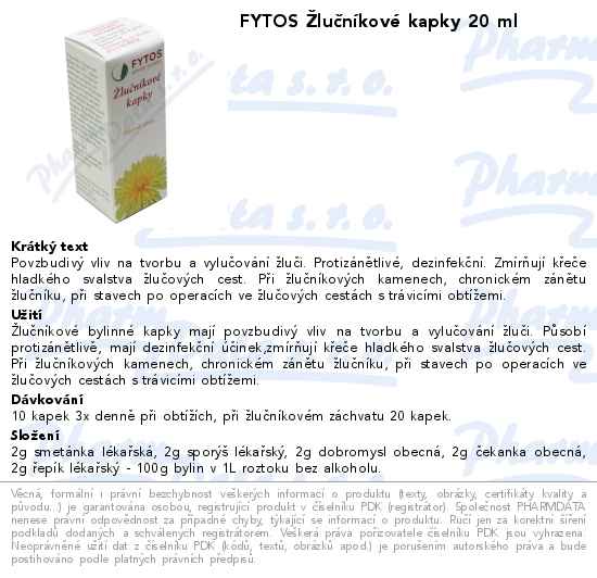 FYTOS Ĺ˝luÄŤnĂ­kovĂ© kapky 20 ml