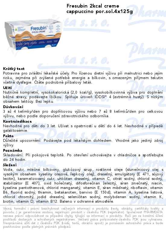 Fresubin 2kcal creme cappuccino por.sol.4x125g