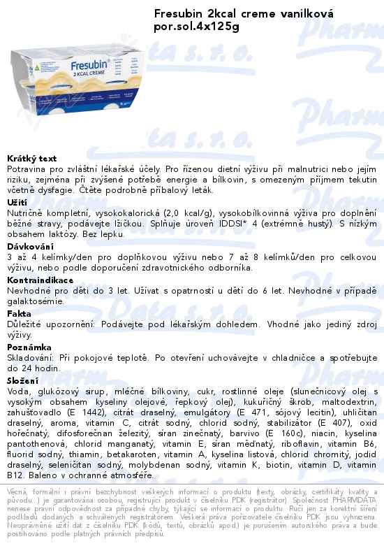 Fresubin 2kcal creme vanilkovĂˇ por.sol.4x125g