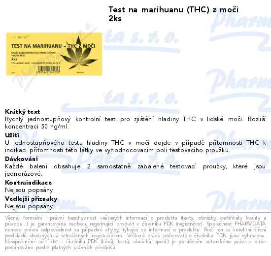 Test na marihuanu (THC) z moÄŤi 2ks
