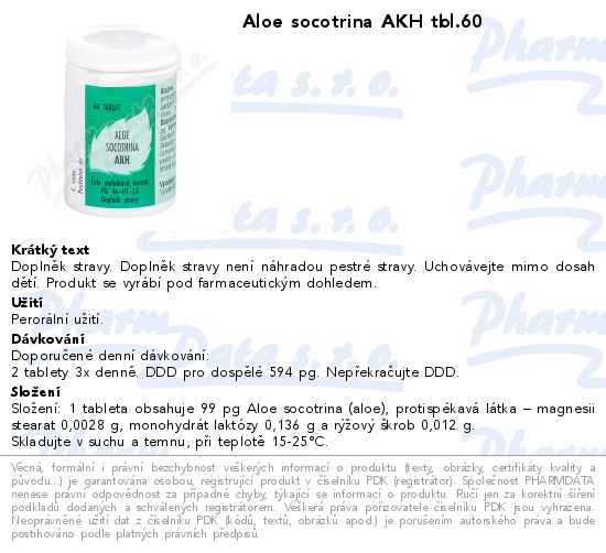 Aloe socotrina AKH tbl.60