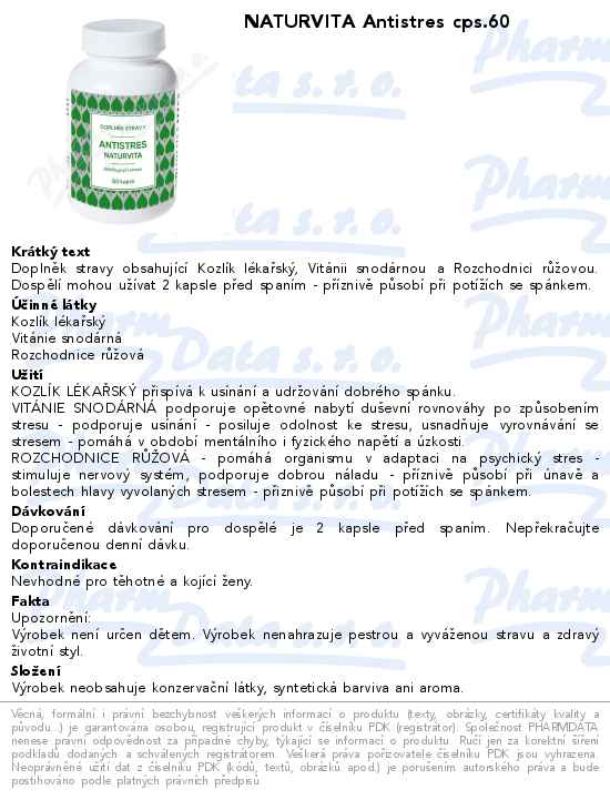 NATURVITA Antistres cps.60