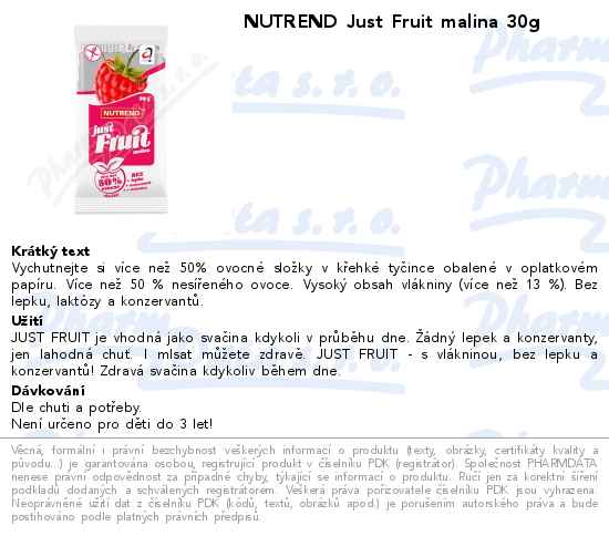 NUTREND Just Fruit malina 30g