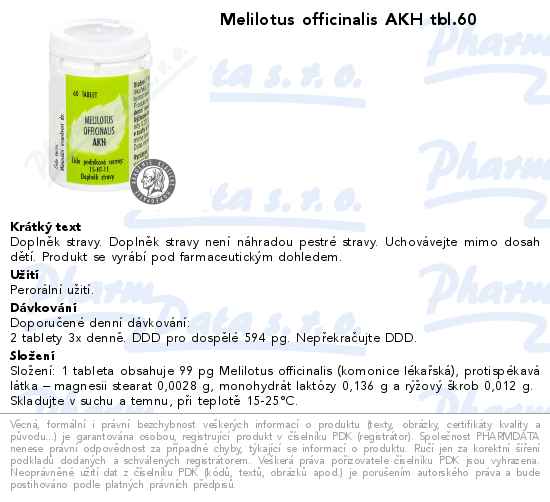 Melilotus officinalis AKH tbl.60