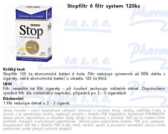 Stopfiltr 6 filtr system 120ks