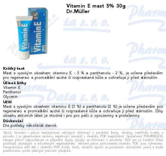 Vitamin E mast 5% 30g Dr.MĂĽller