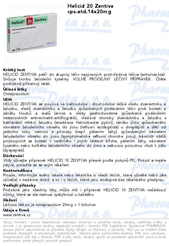 Helicid 20 Zentiva cps.etd.14x20mg