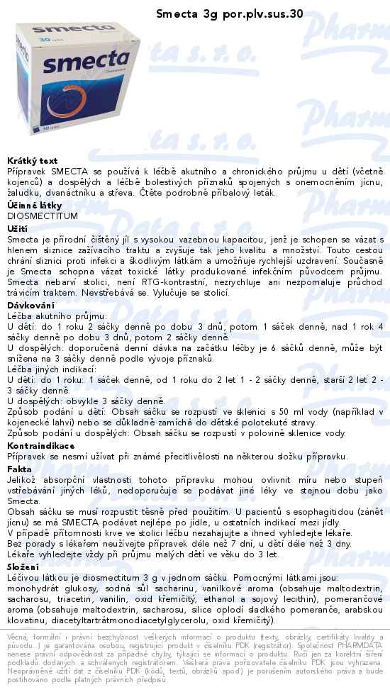 Smecta 3g por.plv.sus.30