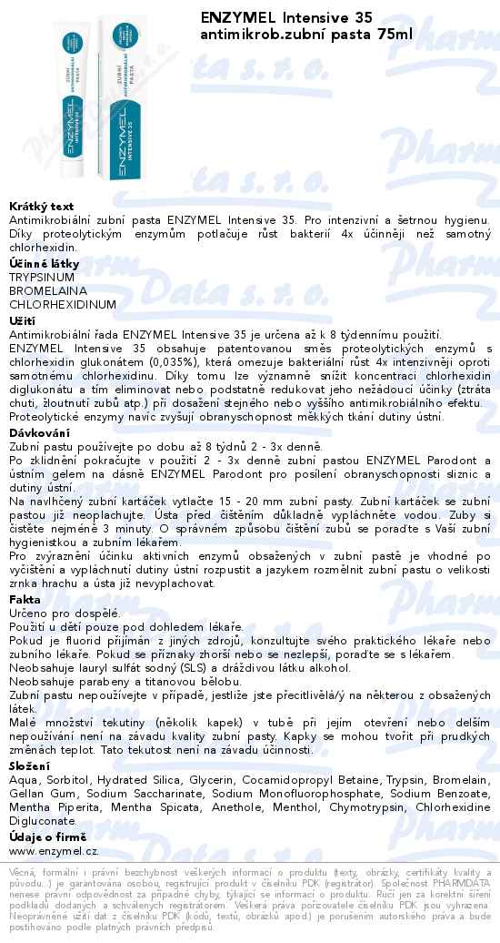 ENZYMEL Intensive 35 antimikrob.zubnĂ­ pasta 75ml