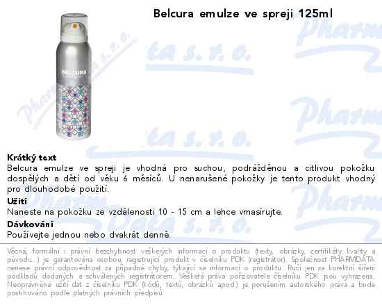 Belcura emulze ve spreji 125ml