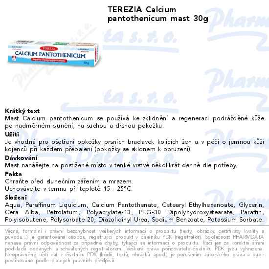 TEREZIA Calcium pantothenicum mast 30g