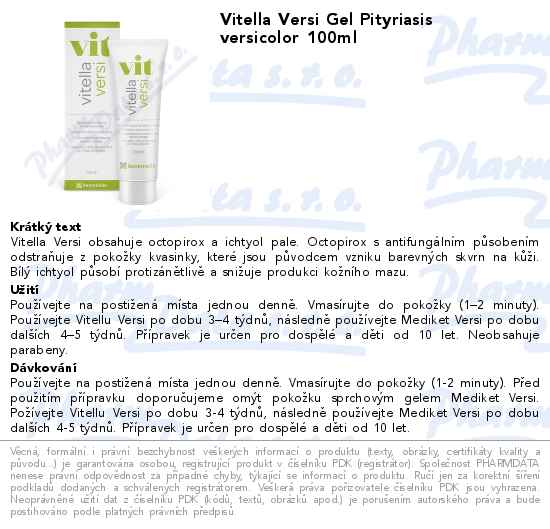Vitella Versi Gel Pityriasis versicolor 100ml