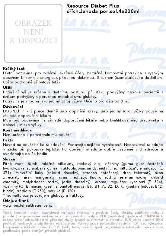 Resource Diabet Plus pĹ™Ă­ch.Jahoda por.sol.4x200ml