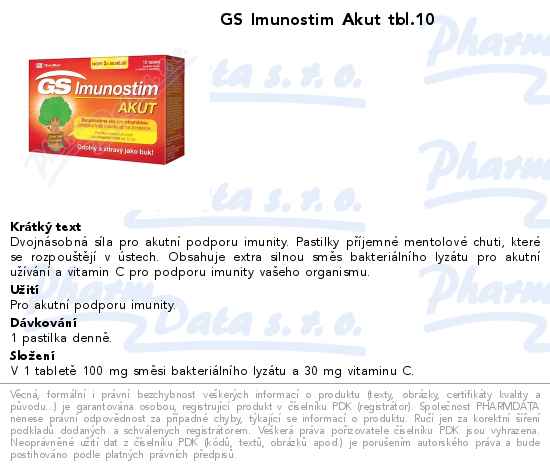 GS Imunostim Akut tbl.10