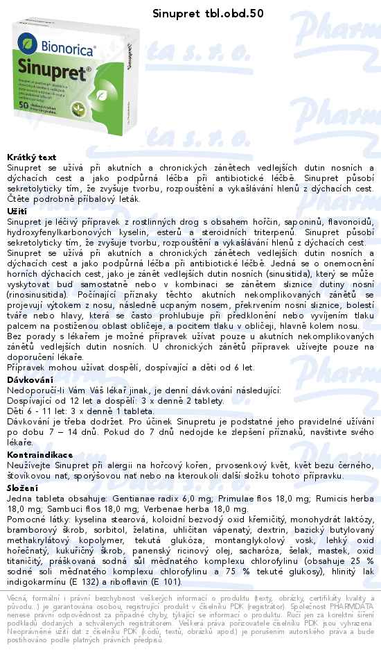 Sinupret tbl.obd.50