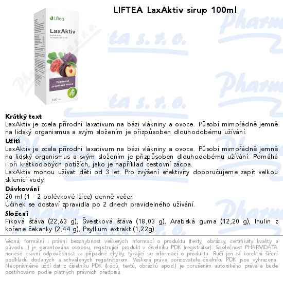 Liftea LaxAktiv sirup 100ml