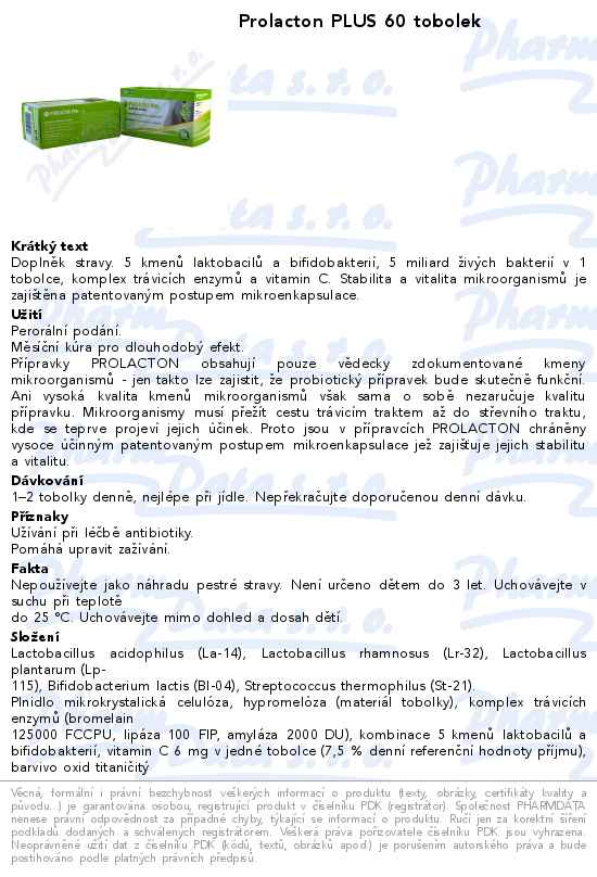 Prolacton PLUS 60 tobolek