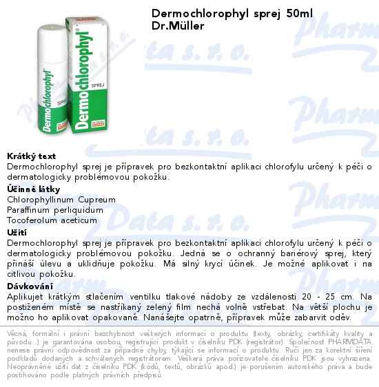 Dermochlorophyl sprej 50ml Dr.MĂĽller