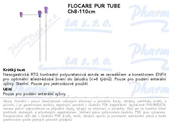 FLOCARE PUR TUBE Ch8-110cm