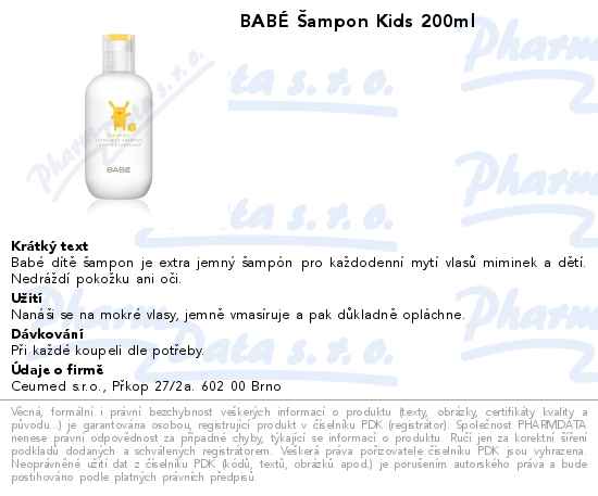 BABĂ‰ Ĺ ampon Kids 200ml