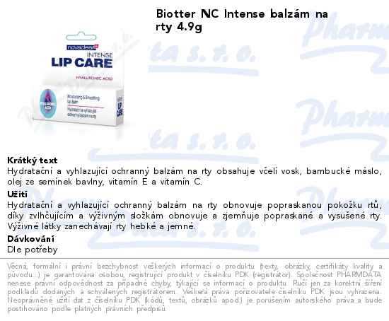 Biotter NC Intense balzĂˇm na rty 4.9g