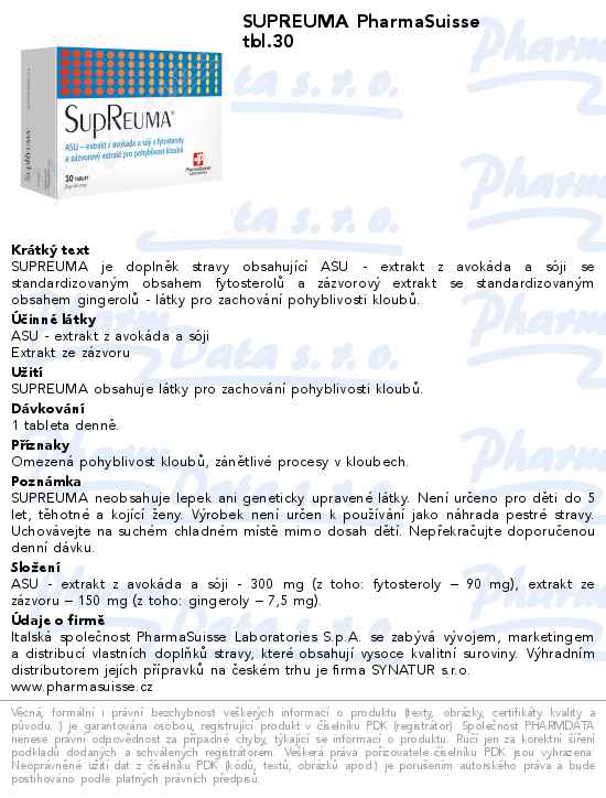 SUPREUMA PharmaSuisse tbl.30