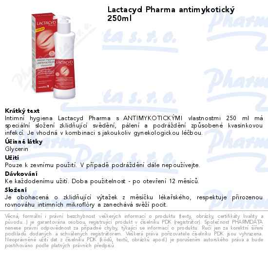Lactacyd Pharma antimykotickĂ˝ 250ml