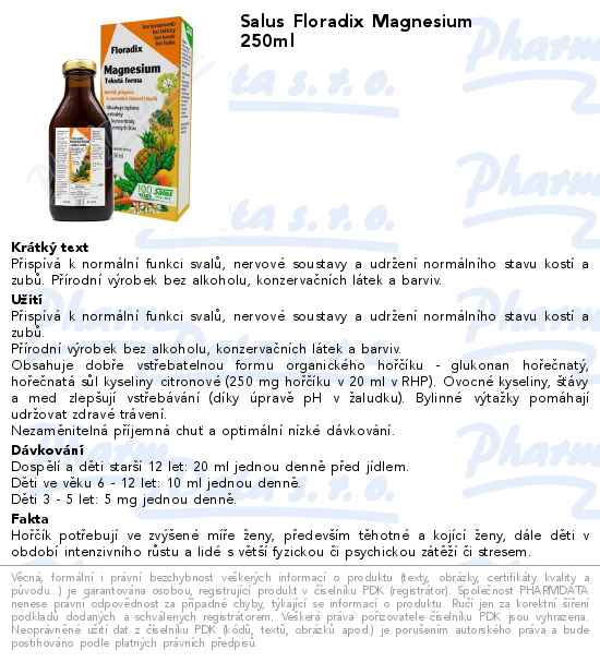 Salus Floradix Magnesium 250ml