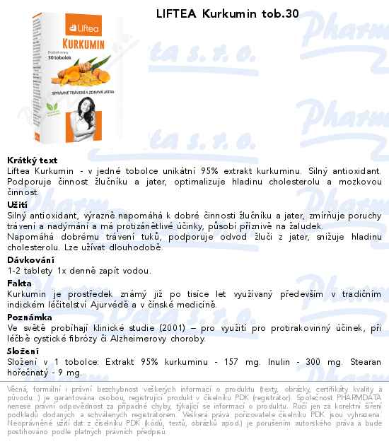 LIFTEA Kurkumin tob.30
