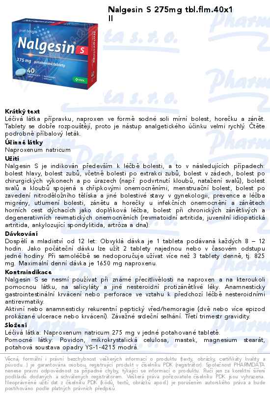 Nalgesin S 275mg tbl.flm.40x1 II