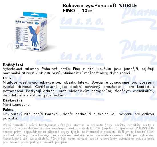 Rukavice vyĹˇ.Peha-soft NITRILE FINO L 10ks