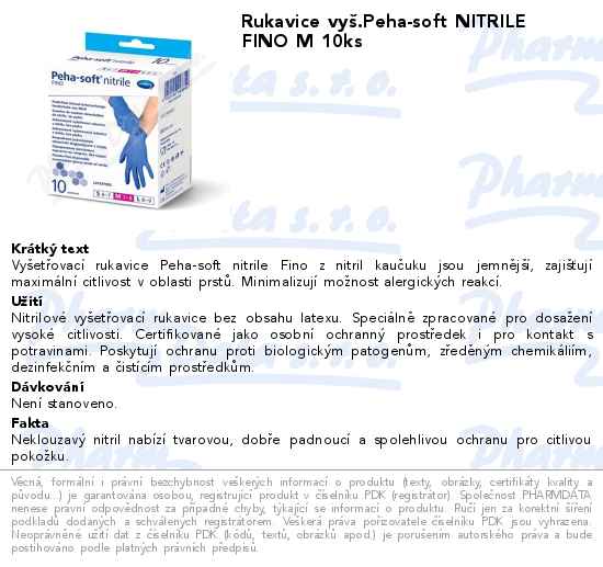 Rukavice vyĹˇ.Peha-soft NITRILE FINO M 10ks